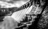Wier at Vyrnwy B&W